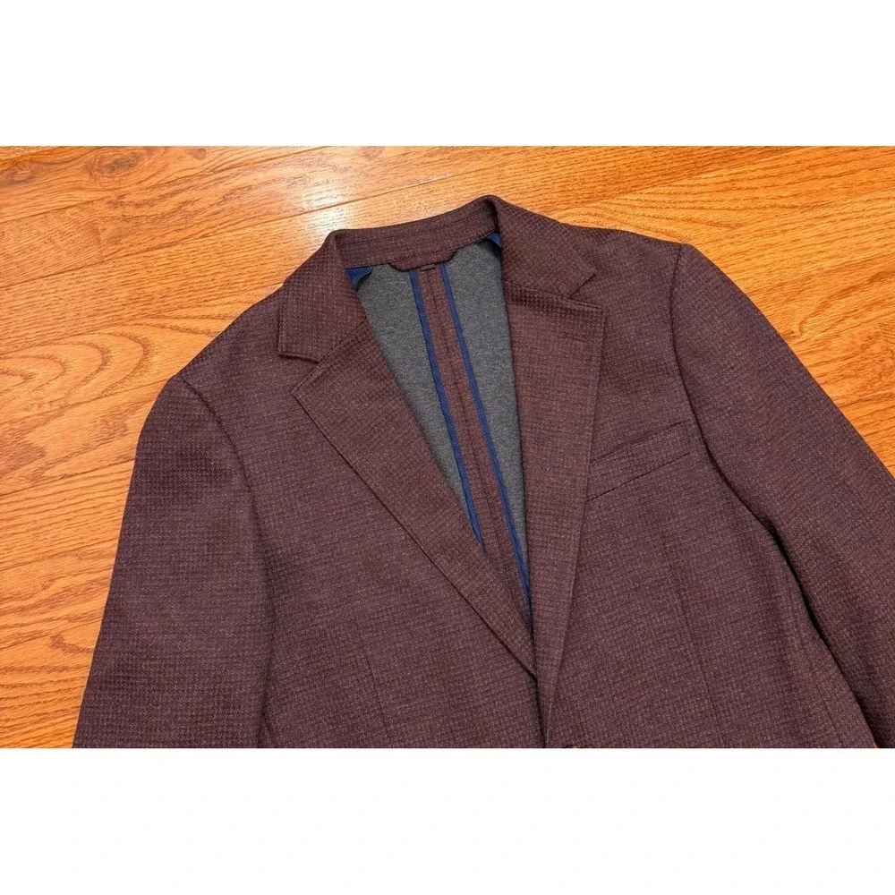 Bonobos Jetsetter Blazer 40R Burgundy Lanificio Fortex Unsturctured Tailored Fit